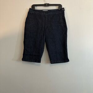EUC Chico's Platinum Dark Wash Jean shorts Chico's size 1 US size 8